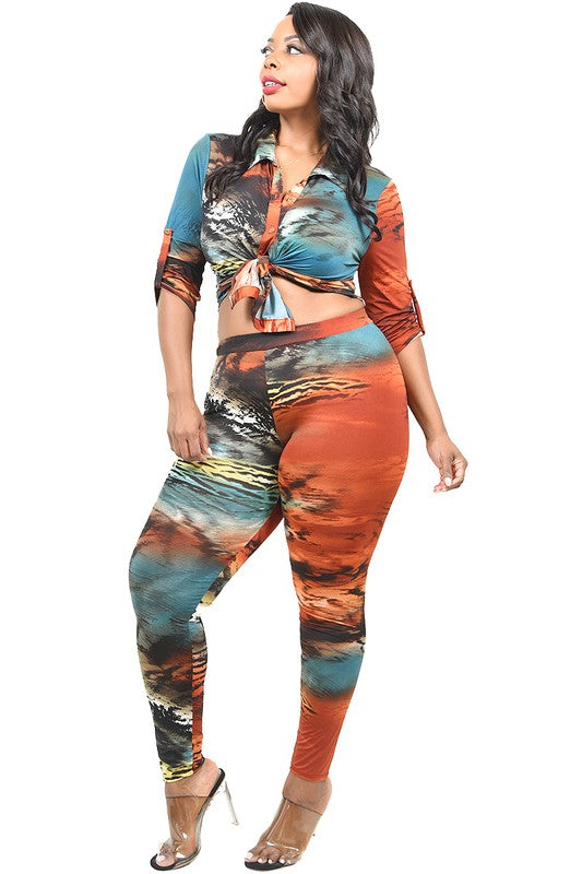 Sahara Baddie | 2 Piece Legging Set