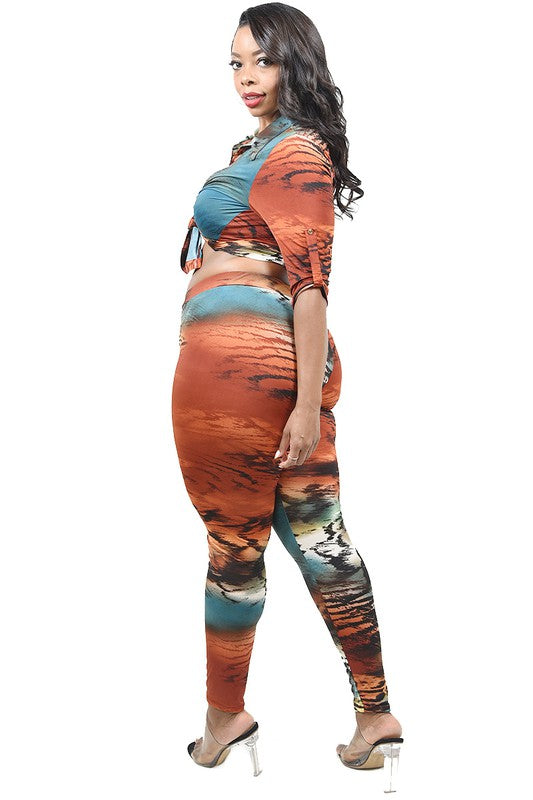 Sahara Baddie | 2 Piece Legging Set