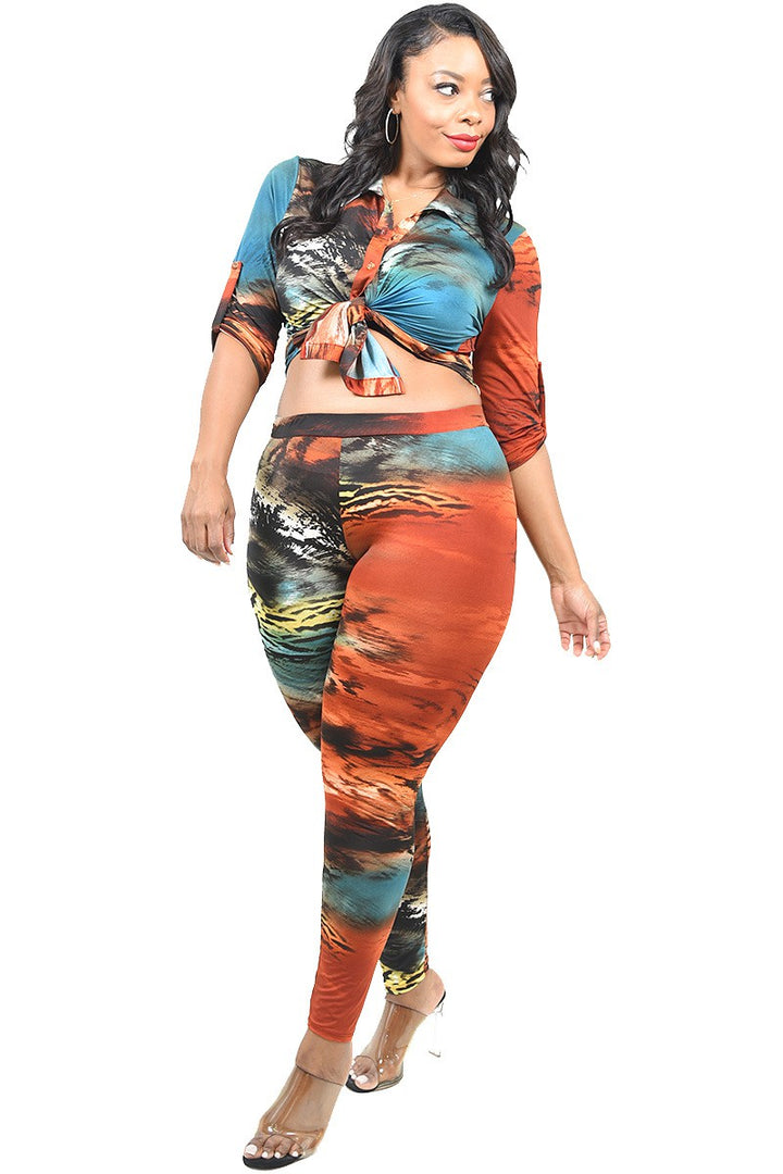 Sahara Baddie | 2 Piece Legging Set