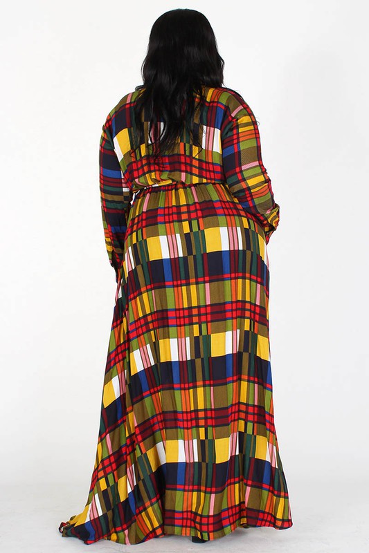 Yes Ma'am | Plaid Maxi Dress