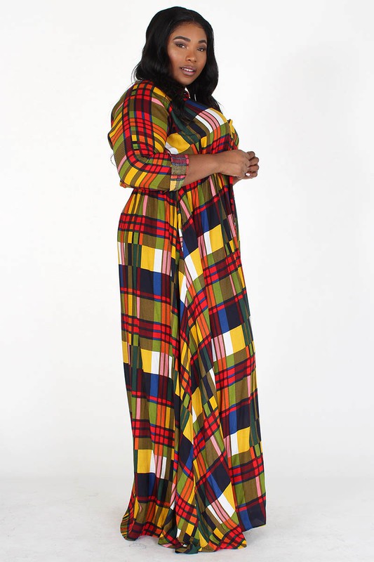Yes Ma'am | Plaid Maxi Dress