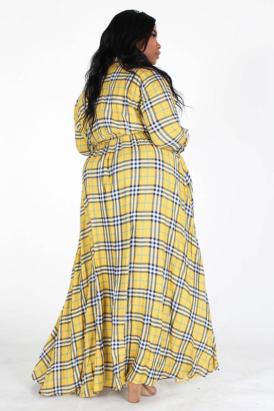 Yes Ma'am | Plaid Maxi Dress